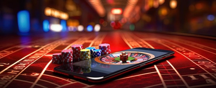 Pengguna membuka hiburan digital di ponsel